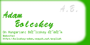 adam bolcskey business card